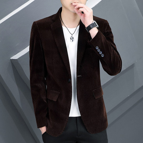 Jachetă elegantă pentru bărbați, cu decolteu ascuțit și închidere cu nasturi