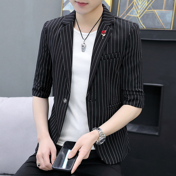 Jachetă casual pentru bărbați, cu mâneci 3/4