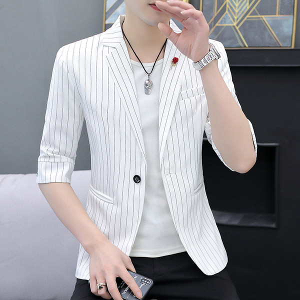 Jachetă casual pentru bărbați, cu mâneci 3/4