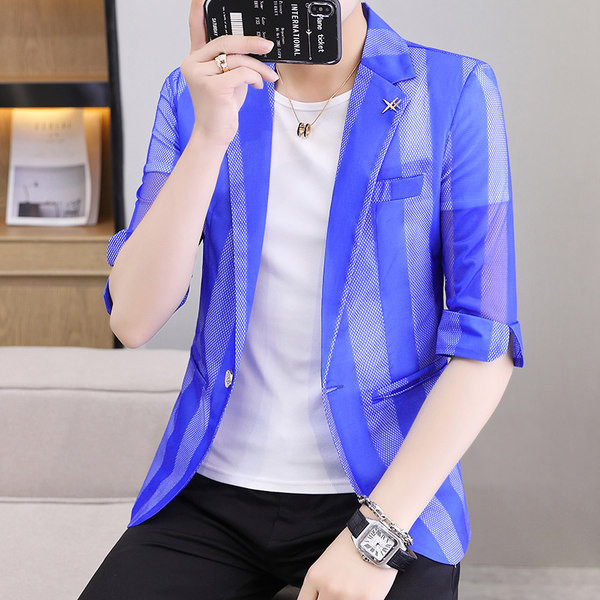 Jachetă casual pentru bărbați, cu mâneci 3/4