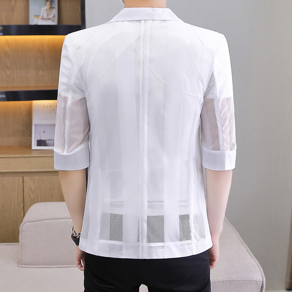 Jachetă casual pentru bărbați, cu mâneci 3/4