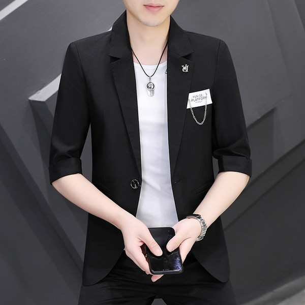 Geaca barbati cu maneci 3/4 si decor