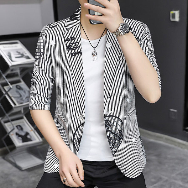 Jachetă bărbați cu imprimeu în dungi