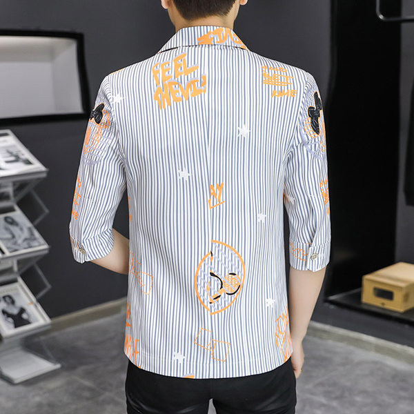 Jachetă bărbați cu imprimeu în dungi