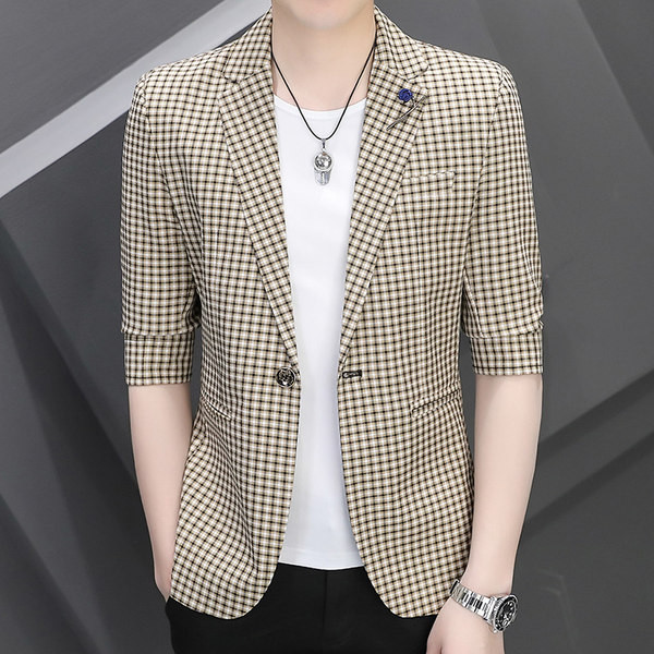 Jachetă retro pentru bărbați, la modă, cu mâneci 3/4