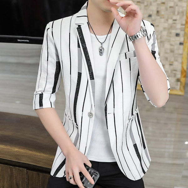 Jachetă pentru bărbați alb-negru cu inscripții