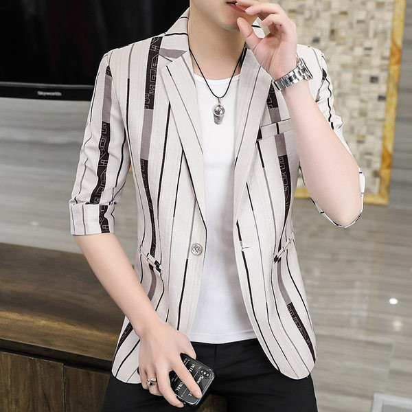 Jachetă pentru bărbați alb-negru cu inscripții