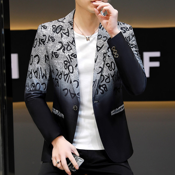 Jachetă elegantă pentru bărbați cu inscripții