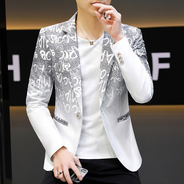 Jachetă elegantă pentru bărbați cu inscripții