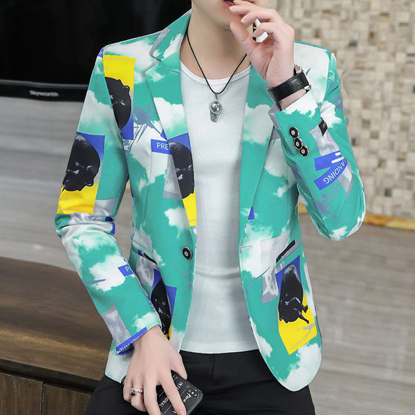 Geaca casual cu imprimeu si rever