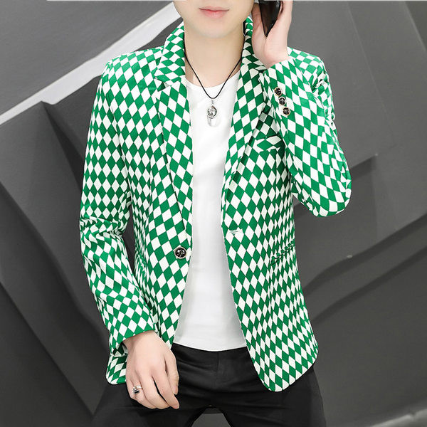 Jachetă în carouri casual pentru bărbați