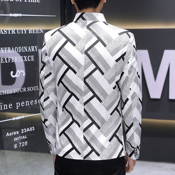 Jachetă modernă de primăvară pentru bărbați, cu guler și nasturi clasici