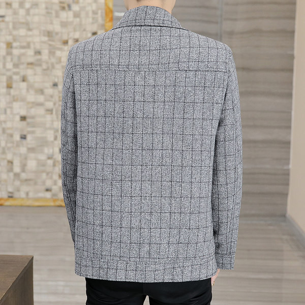 Jachetă casual în carouri pentru bărbați