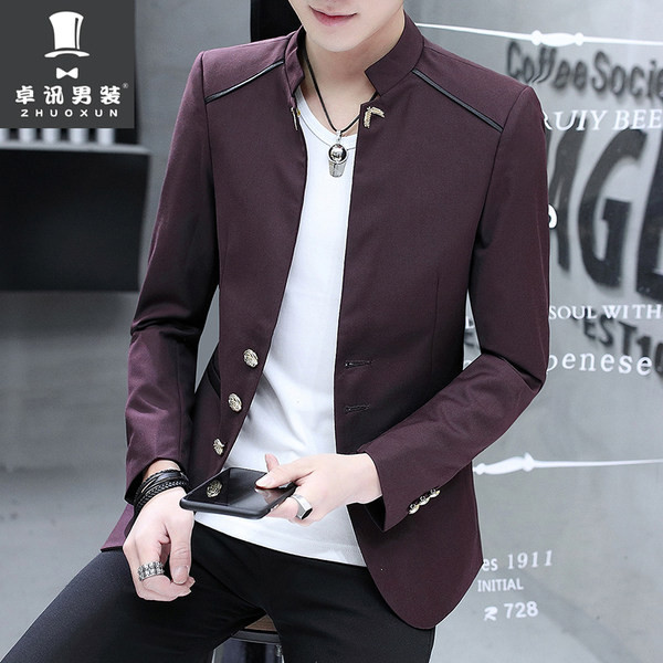 Geaca eleganta pentru barbati cu nasturi - model montat