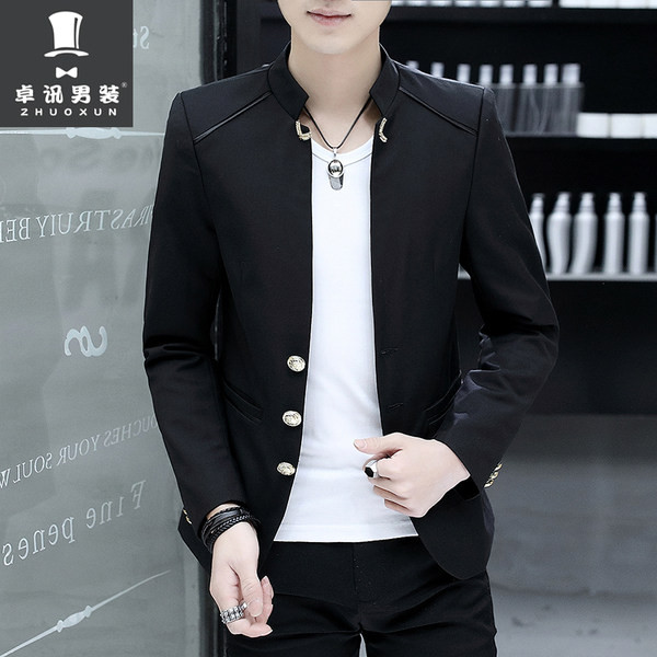 Geaca eleganta pentru barbati cu nasturi - model montat