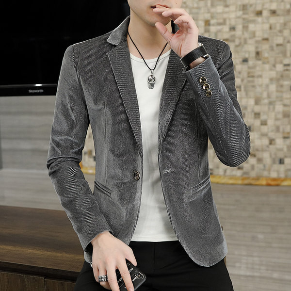 Jacheta pentru barbati cu efect stralucitor si nasturi