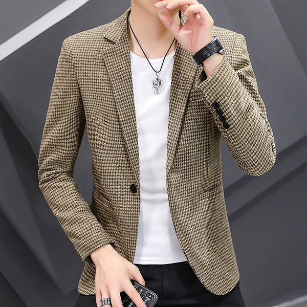 Geaca de toamna in carouri - model montat pentru barbati