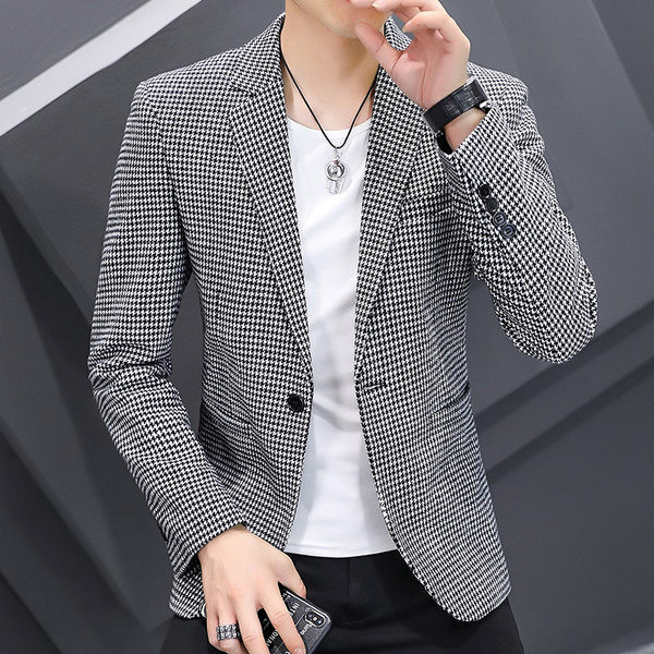 Geaca de toamna in carouri - model montat pentru barbati