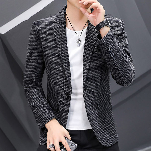 Geaca de toamna in carouri - model montat pentru barbati