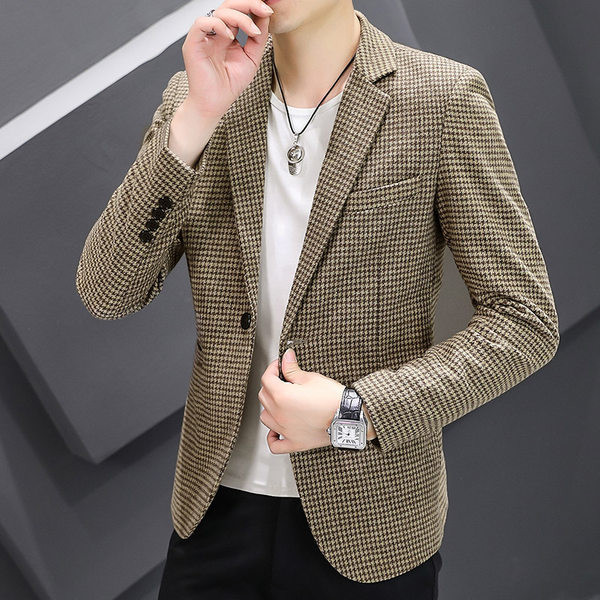 Geaca de toamna in carouri - model montat pentru barbati