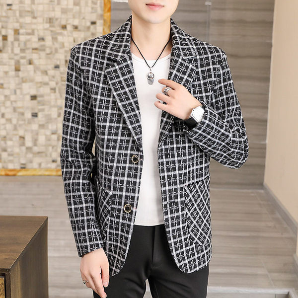 Geacă în carouri cu buzunare - jachetă mulata