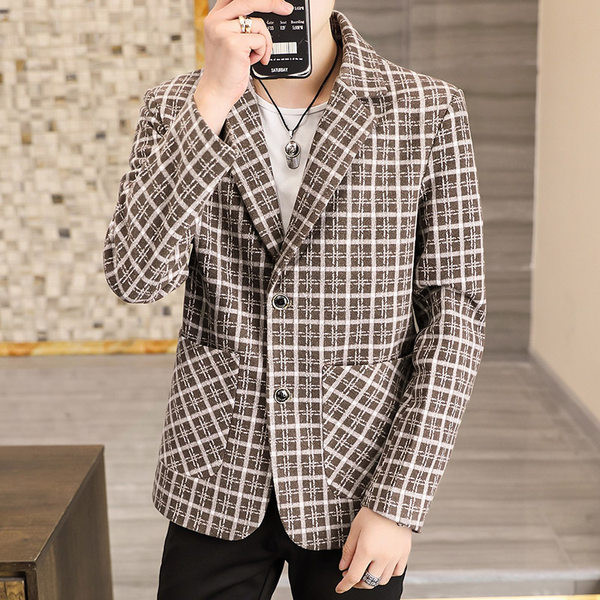 Geacă în carouri cu buzunare - jachetă mulata