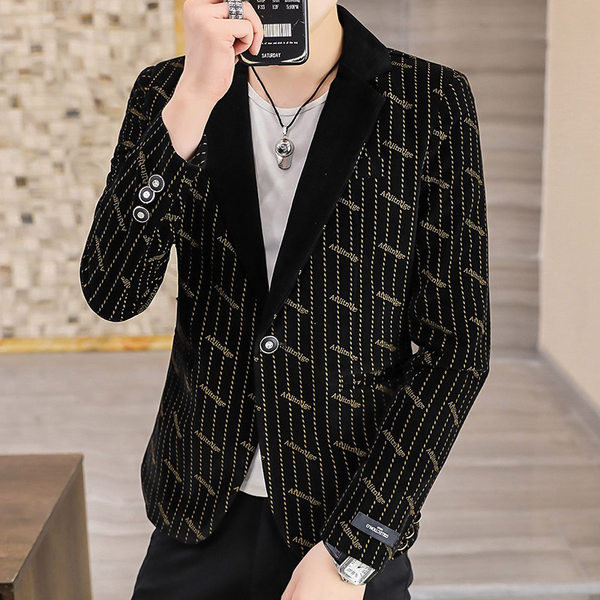 Jachetă pentru bărbați cu inscripții și buzunar