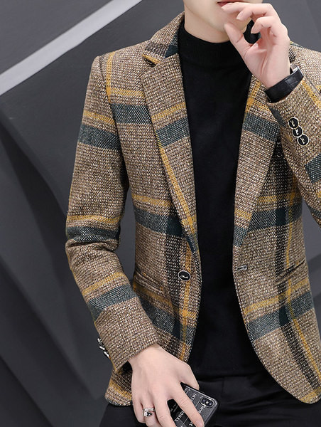 Jachetă în carouri elegantă pentru bărbați