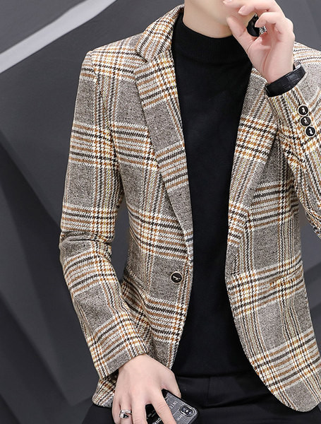 Jachetă în carouri elegantă pentru bărbați