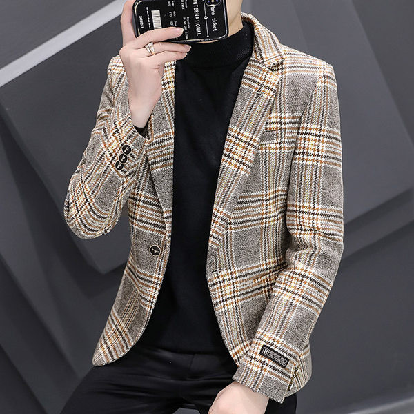 Jachetă în carouri elegantă pentru bărbați