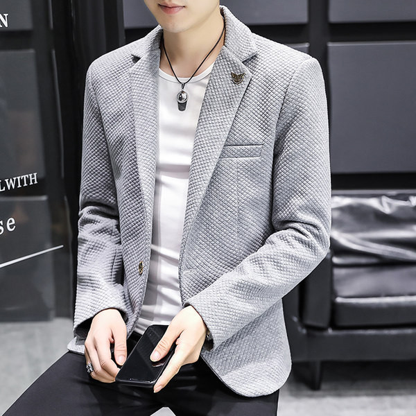 Jachetă pentru bărbați, cu mâneci lungi și decolteu în V