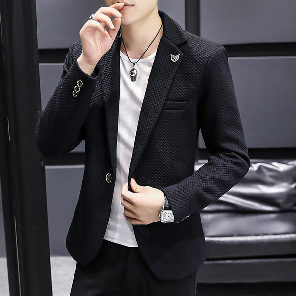 Jachetă pentru bărbați, cu mâneci lungi și decolteu în V