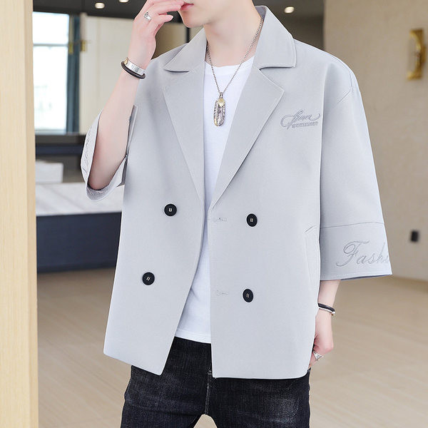 Sacou barbatesc model larg cu maneci 3/4