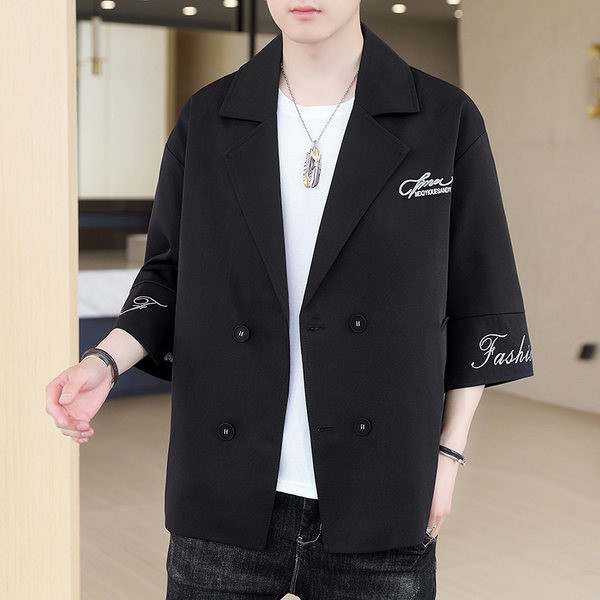 Sacou barbatesc model larg cu maneci 3/4