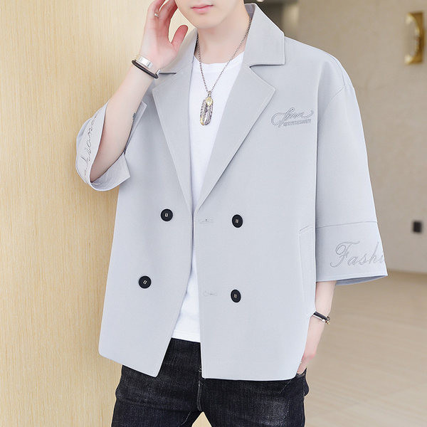 Sacou barbatesc model larg cu maneci 3/4