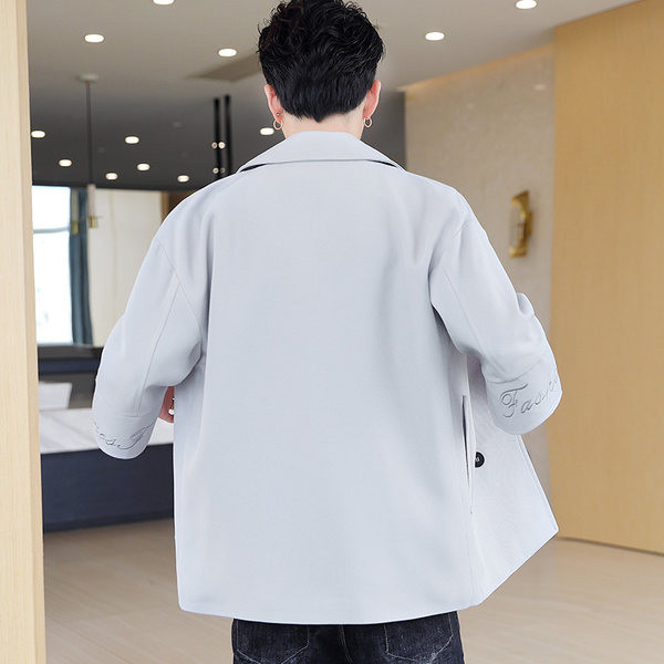 Sacou barbatesc model larg cu maneci 3/4