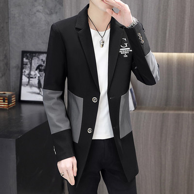 Geaca barbati slim fit cu nasture - model alungit