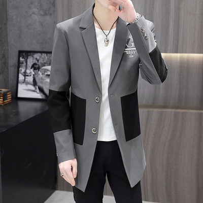 Geaca barbati slim fit cu nasture - model alungit