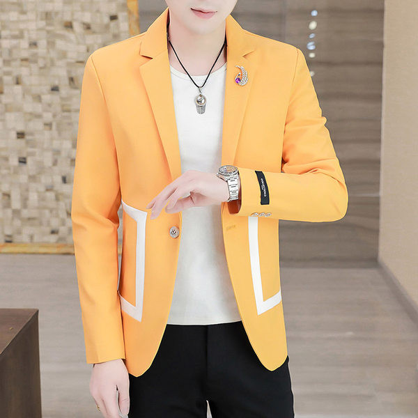 Sacou elegant pentru barbati cu motiv alb