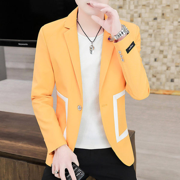 Sacou elegant pentru barbati cu motiv alb