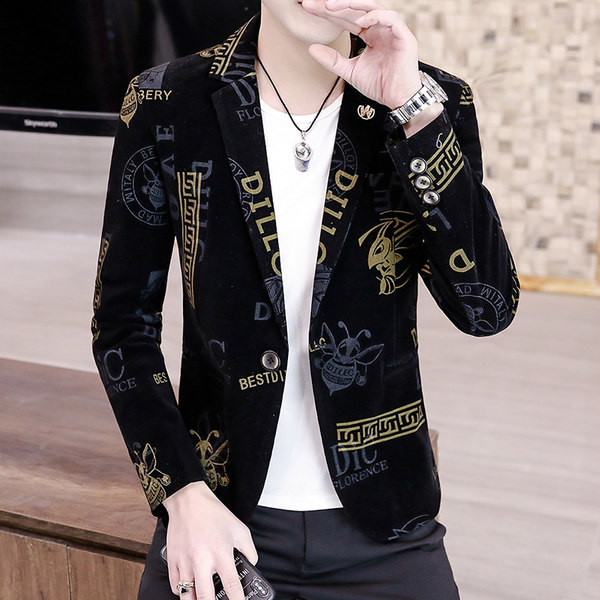 Geaca barbati cu nasturi si imprimeu