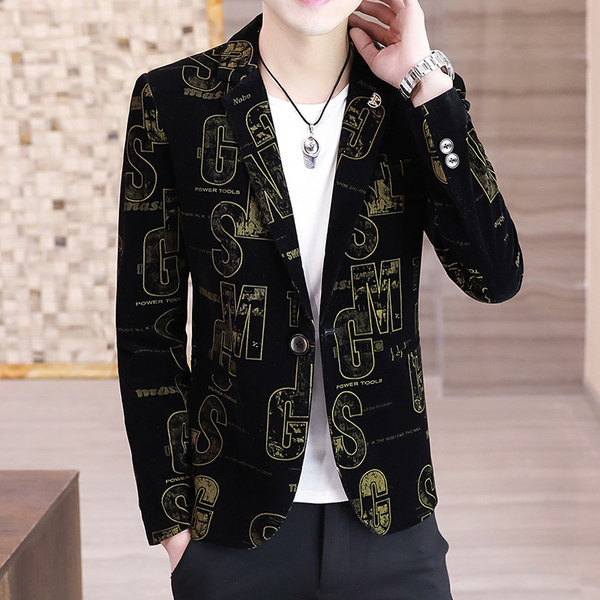 Geaca barbati cu nasturi si imprimeu