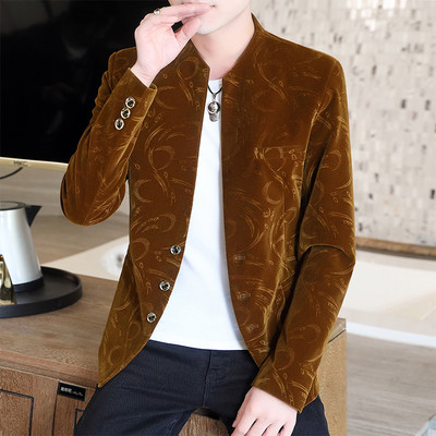 Őszi Corduroy Slim Fit dzseki férfiaknak