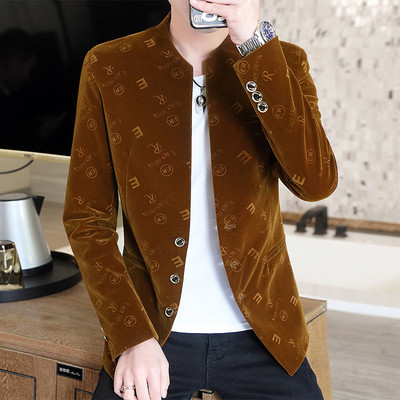 Őszi Corduroy Slim Fit dzseki férfiaknak