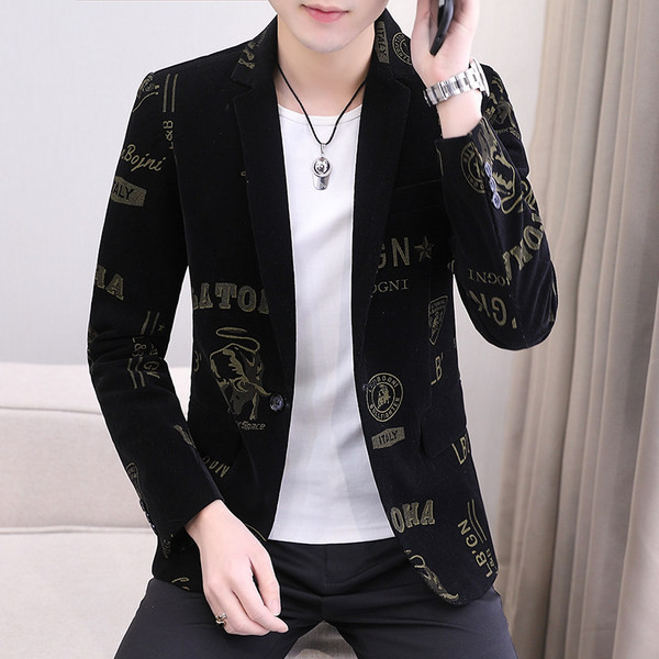 Jacheta barbati model montata cu imprimeu