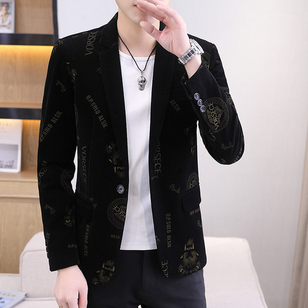 Jacheta barbati model montata cu imprimeu