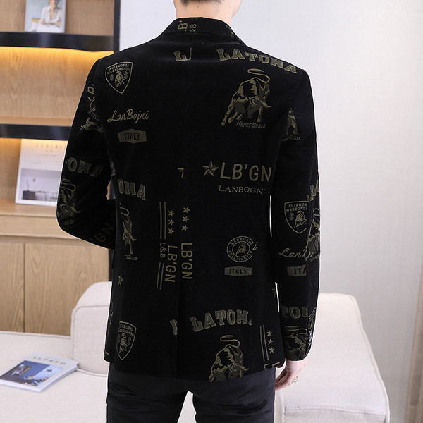 Jacheta barbati model montata cu imprimeu