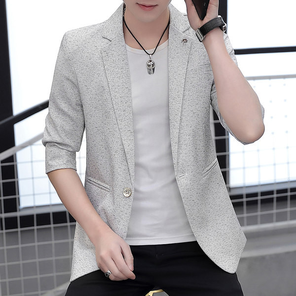 Jacheta casual model montata cu maneci 3/4