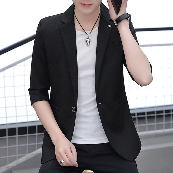 Jacheta casual model montata cu maneci 3/4