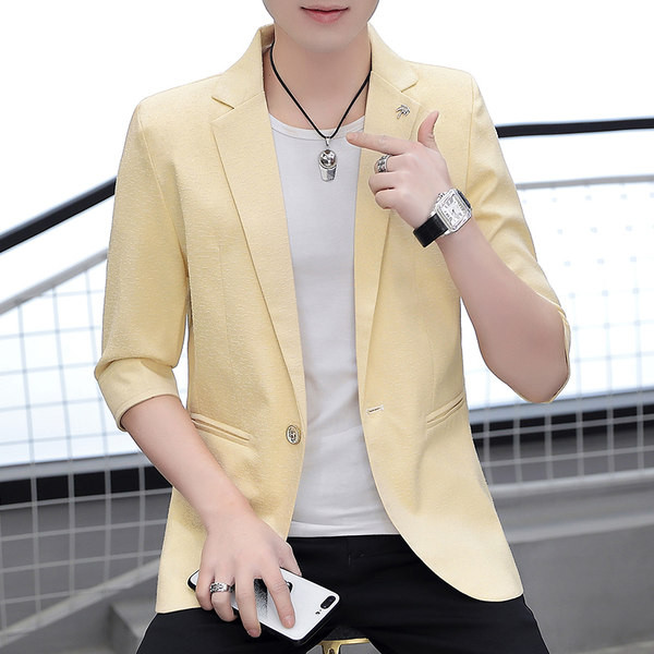 Jacheta casual model montata cu maneci 3/4